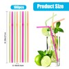 Drinking Straws, 100 Pcs Bendable Plastic Drinking Straws, Disposable Plastic