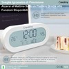 Digital Bedside Alarm Clock with Fleece, Table Clock with Hygrometer,