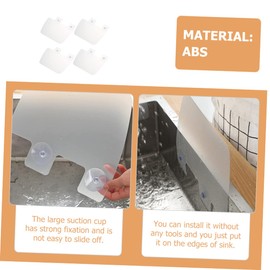 Ipetboom 4pcs Sink Splash Guards Premium Water Shield for Kitchen Sink Splash Protection with Suction Cup Design for Kitchen and Bathroom Use