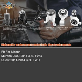 6PCS Engine Motor Mount & Transmission Mount Set, For Nissan Murano 2009-2014 3.5L FWD, For Nissan Quest 2011-2014 3.5L FWD, Replace OE: A7399, A4354HY, A7372, A4371HY, A7363, A7381