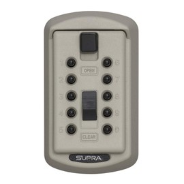 Kidde AccessPoint 001414 KeySafe Original Slimline Push Button Combination Permanent Key Lock Box, 2-Key, Clay Beige