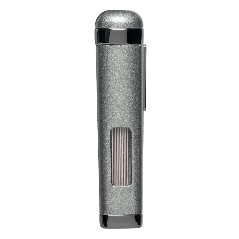 Palio Pro Polaris Triple Torch Cigar Lighter, Butane refillable, Tabletop-Silve