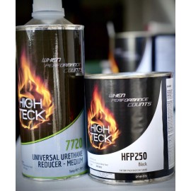 HIGH TECK HFP 250 GM 8555 EBONY BLACK BASECOAT AUTO PAINT QUART SIZE + REDUCER!