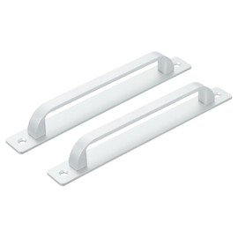 sourcing map 2 Pcs Barn Door Handle, 8.35 Inch Door Pull Handles, Patio Gate Handle for Cabinet Garage Sliding Door Closet Drawer Shed, Silver