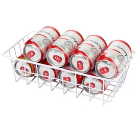 Orgneas Freezer Organizer Bins Metal Wire Storage Baskets for Upright Refrigerator Chest Freezer, Kitchen Pantry Storage and Organization for Fruit Vegetable Soda Cans Toys and Snacks, Set of 6