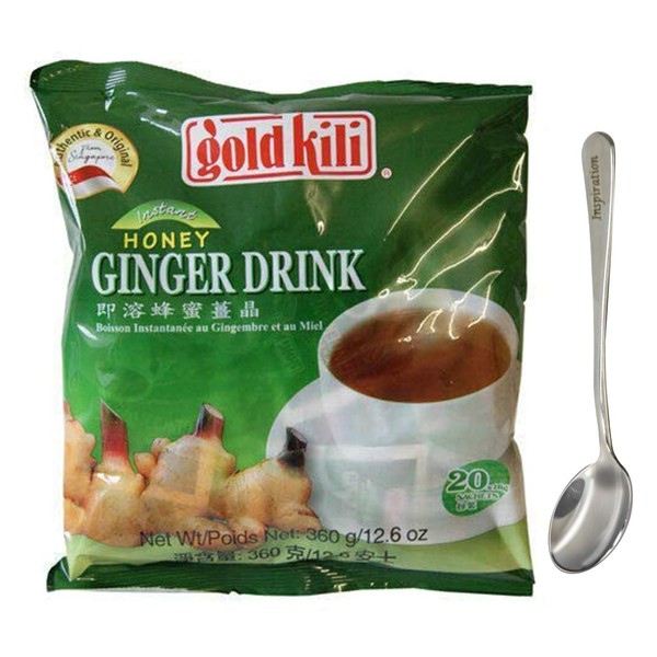 Ginger Honey Drink Gold Kili 40 Sachets Packed in 2 Bags, 12.6 oz (2 Pack)