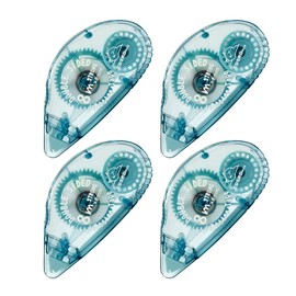 Total 4pcs Double Sided Adhesive Tape Roller Scrapbook Tape Roller, Acid Free & Archival-Safe, Permanent Double-Sided Adhesive Tape Dispenser for Crafts, Arts Projects 8m X 8mm (Green)