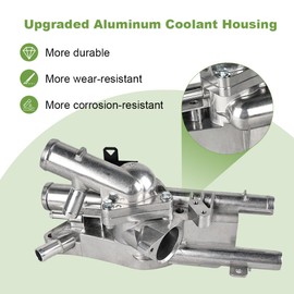 WMPHE Upgraded Aluminium Engine Coolant Thermostat Housing Replacement for 256002G500 256202G500, Compatible with Kia Optima/Sorento 2011-2015, Sportage 2011-2016, Hyundai Santa Fe Sport/Sonata/Tucson