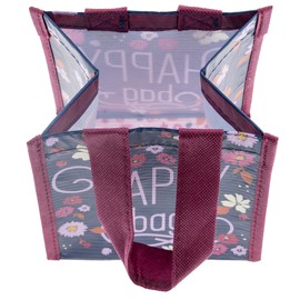 Karma Reusable Gift Bags - Tote Bag and Gift Bag with Handles - Perfect for Birthday Gifts and Party Bags RPET 1 Navy Floral Small