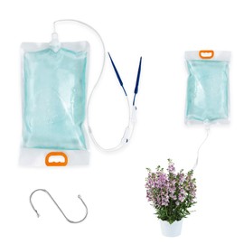 Vlecexs 3.5 L Drip Irrigation System, 1 m Hose, 2 Adjustable Droppers, Water-Saving S Hooks, Green Spaces, Parks, Agriculture, Automatic Watering, Trees, Plants, Drought Prevention