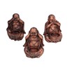 3PCS Buddha Statue Candle Holder Stand Resin Buddha Candlestick Ornament
