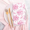 JarThenaAMCS 120Pcs Spring White Pink Floral Guest Napkin Flower Butterfly