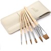 6pcs Kolinsky Travel Watercolour Brushes, Professional Sable Watercolour Paint Brushes