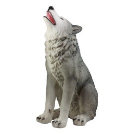 Ebros Gift Tribal Pack Alpha Leader Large Howling Gray Wolf Statue 18" H Mysterious Cries of The Night Wolves Totem Animal Spirit Collection