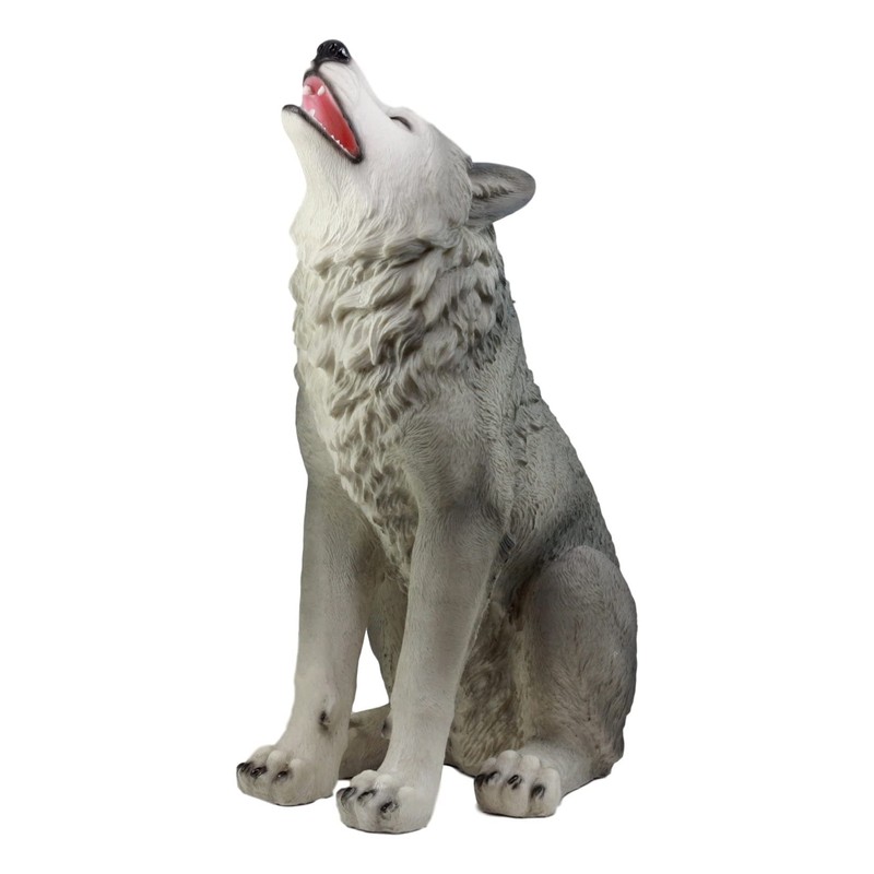Ebros Gift Tribal Pack Alpha Leader Large Howling Gray Wolf