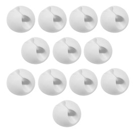 ZIMISI 12PCS Mini Cable Clips, Car Cable Management Clips, Phone Charger Cord Holder, Self-Adhesive Cord Organizer, Wire Management System for Car, Desk, Home, Office (White)
