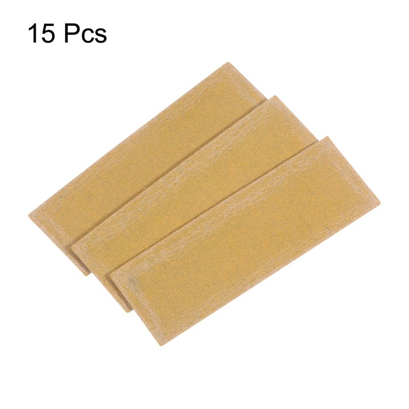 HARFINGTON 15pcs Micro Sander Paper 120 Grit 3.5x1.2 Inch Mini