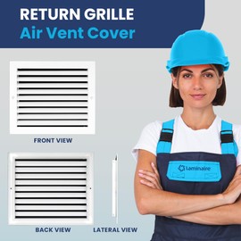12x10 Inch (Duct Opening) Air Return Vent Cover Decorative – Premium Aluminum AC Vent Cover for Ceiling & Wall, Rustproof Grille, Ideal for Home HVAC Grille, Durable & Easy to Install by ACLAMINAIRE