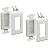 iMBAPrice 1-Gang Brushed Wall Plate - Decora Style Cable Pass