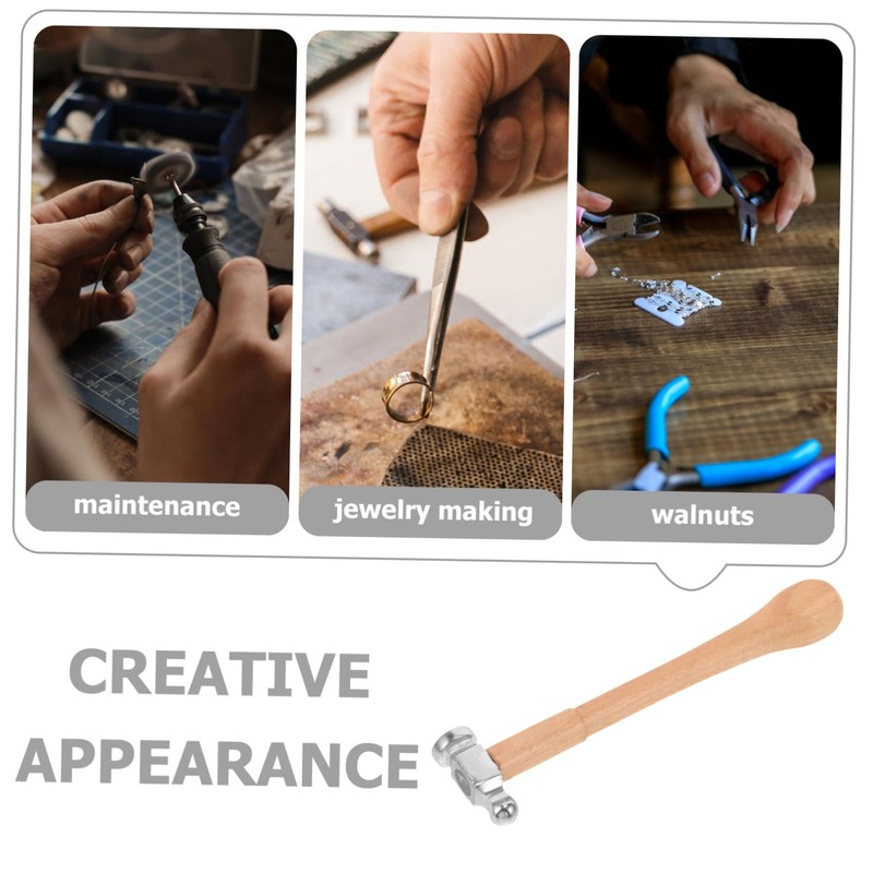 Mipcase Mini Jewelry Stamping Hammer Multifunction Craft Tool for Polishing