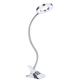 Desk Lamp with Clamp, Led Reading Lamp USB Rechargeable Bed Light Eye Protection Warm/White Light Changeable for Night Reading, Tattoo, Eyelash Extension, Make Up Lamp