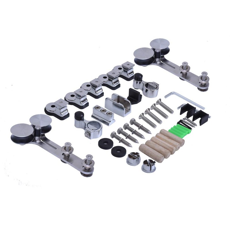 5FT Sliding Barn Door Hardware Kit, Stainless Steel Track for