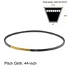 sourcing map 2 x A44 V-belt, A profile, rubber drive
