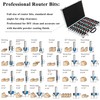 OLETBE Router Bit Set 1/2-Inch Shank, 41 PCS Panel Ogee
