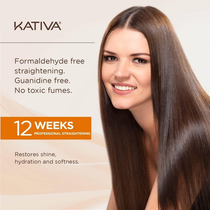 Kativa Brazilian Straightening Kit 12 Weeks of Home Use Professional