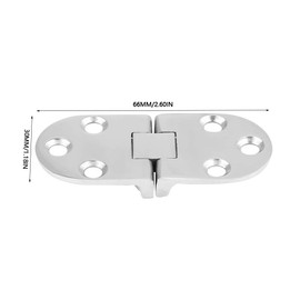 Marine Door Hinge, 2Pcs Stainless Steel Polished Boat Hatch Hinge Hinges Stamping Cabinet for Marine Cabin Door 66 * 30mm