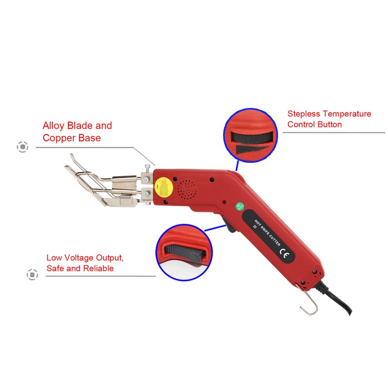 Electric Hot Knife 400℃ 100W Stepless Adjustment Fabric Cutter Cutting