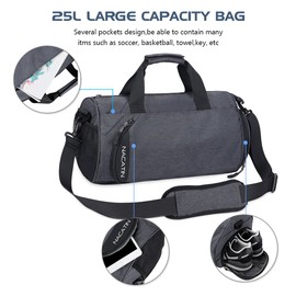 NACATIN Sports Bag with Shoe Compartment, 25L Carryon Bag