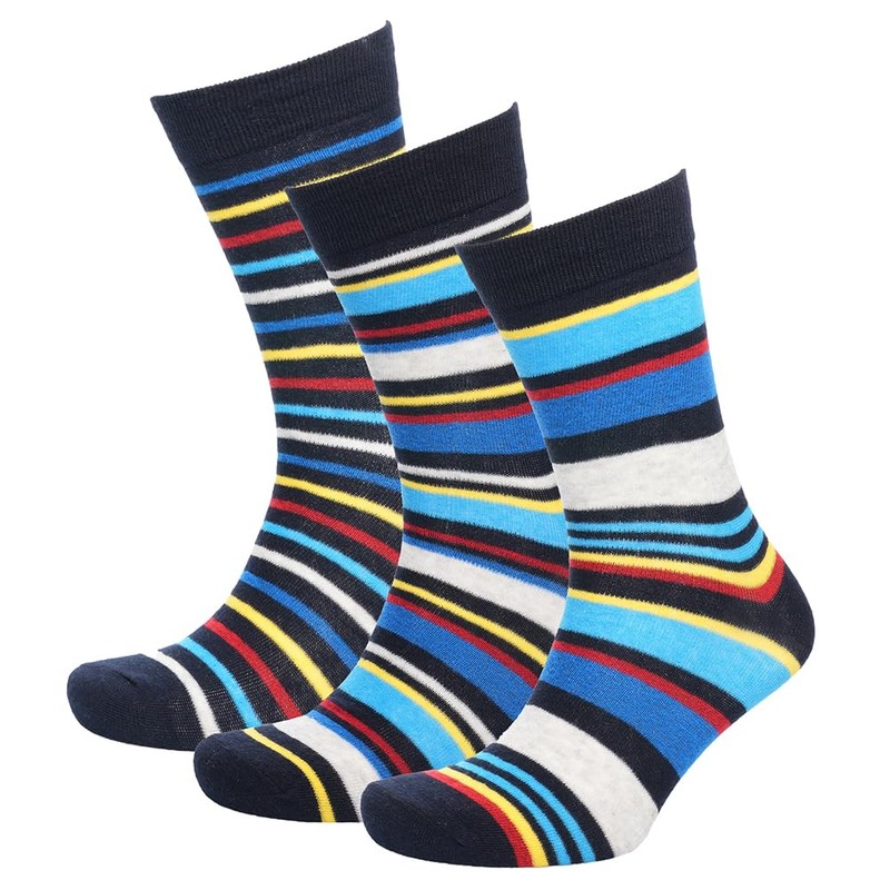 Budget Gifts 12 Pairs - Men's Socks Multicoloured Cotton Rich
