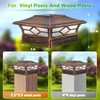 Solar Post Cap Lights Outdoor 8pack, Waterproof Solar Powered Deck