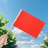 Pack of 12 Mini Plain Red Flags Small Simple Red