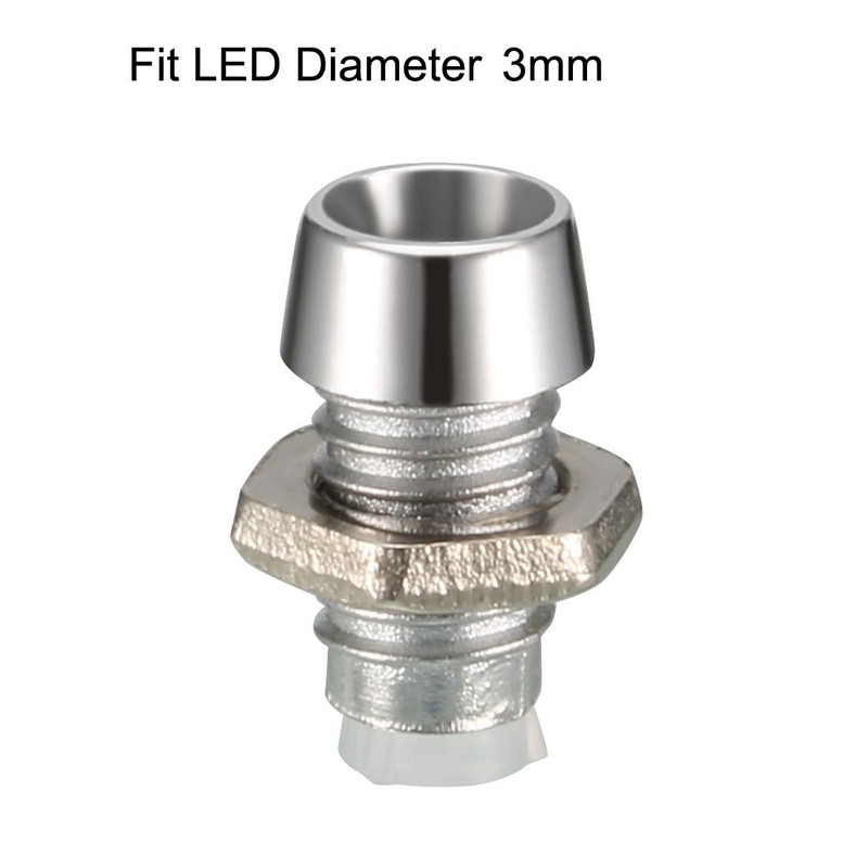 uxcell 20pcs 3mm LED Lamp Holder Light Bulb Socket Zinc