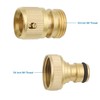 HYDRO MASTER Brass Garden Hose Quick Connector, Solid Brass,3/4 Inch