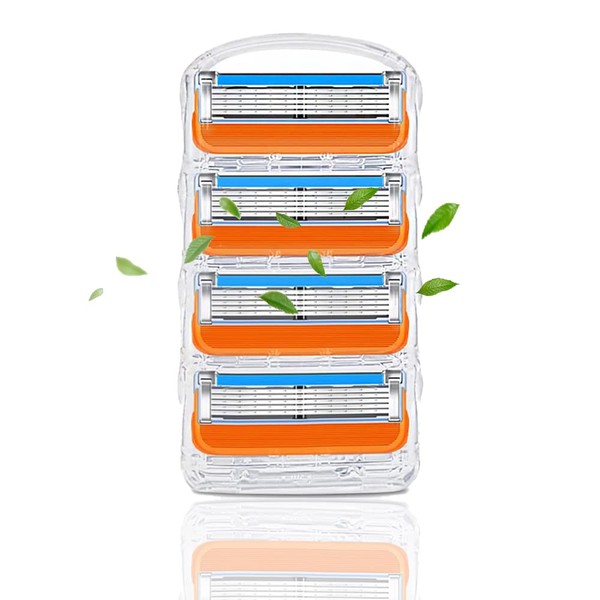 Gillette Compatible Replacement Blades, Set of 4, 5 Blades, Compatible