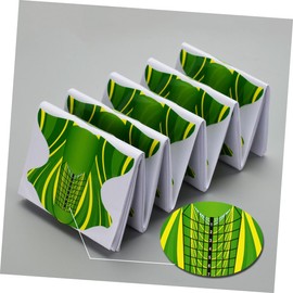 minkissy 200 Pcs Green Accessories Nail Accessories Nail Forms Nail Art Guide Form Nail Art Extended Tray Nail Tool Nail Accesories Nail Art Accessories Manicure Acrylic 100pcs