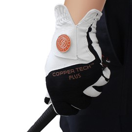Copper Tech Women's Golf Gloves with Ball Marker - Ladies Golf Gloves with 100% AAA Synthetic Leather - Wrist Support & Breathability - Golf Gloves Left Handed Golfer (Hand Orientation: Right)