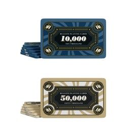 Bullets Playing Cards - Ceramic Poker Plaque Silvio - with Values - Set of 6 (10k)