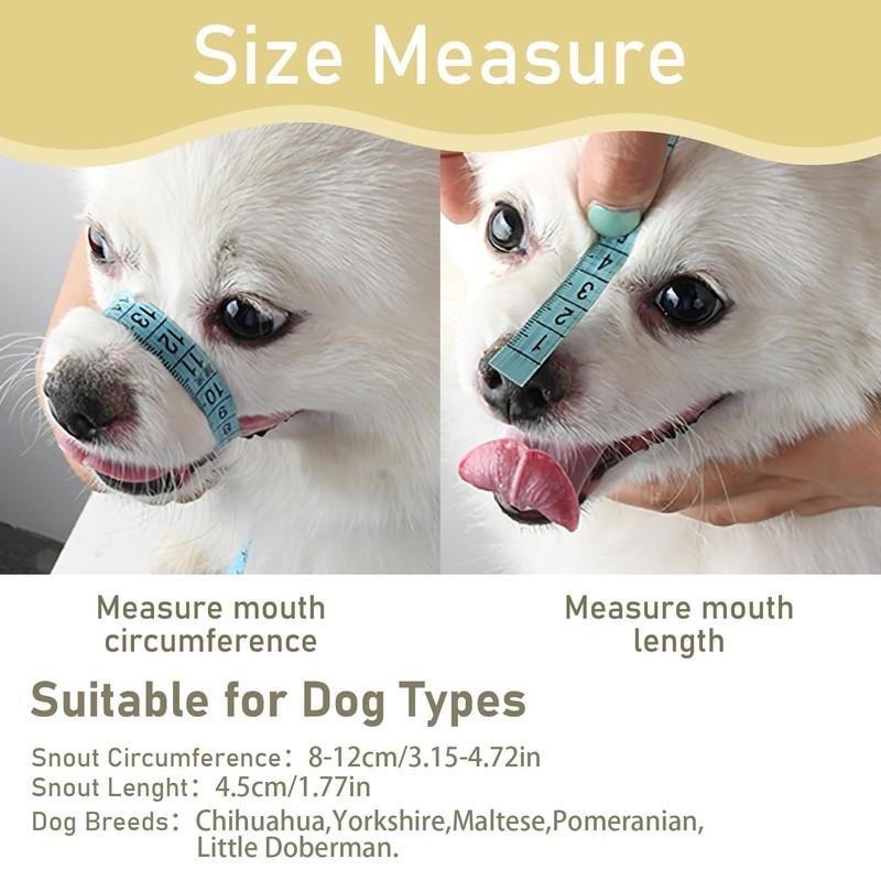 Dog Muzzle Prevents Biting and Eating, Barking and Chewing, 8-13