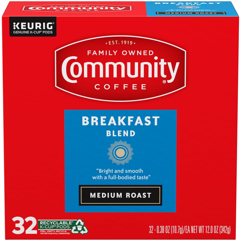 Community Coffee Breakfast Blend Medium Roast Single Serve Keurig K-Cup