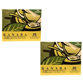Banaba Philippine Tea Organic Herbal - Pack of 2-20 Teabags per Box - Total 40 Tea Bags - 100% All-Natural Finest Banaba Leaves – Premium Tea Bags Packaging