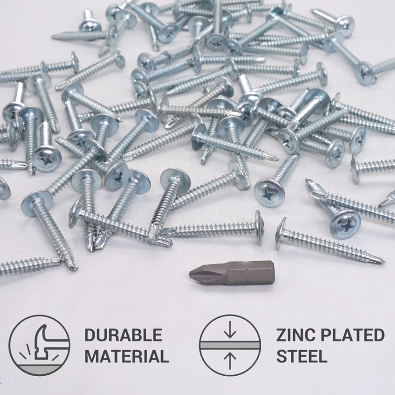 SKIR'CO (Pack of 250) Zinc Plated Self Drilling Screws 4.2
