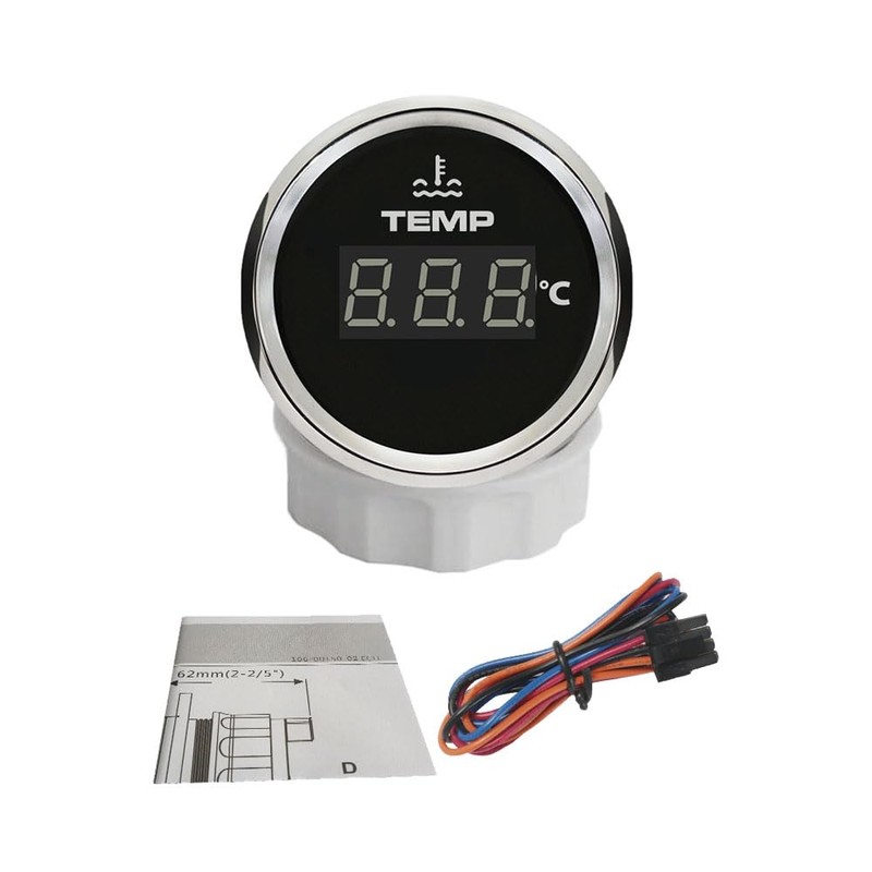 ELING 52mm Digital Water Temperature Meter 40-120 Degree Temp Gauge