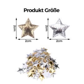 ALEGRE® Star Confetti Birthday Gold Silver, Pack of 100 Glitter Confetti Stars Decoration, Table Decoration, Birthday Woman Man, Confetti for Anniversary, Wedding, Birthday Party Decoration