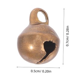 Operitacx 200pcs Small Rustic Bronze Jingle Bells Vintage Decorative Charms for DIY Crafting Pet Collar Wedding Decor Keychains and