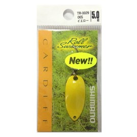 Shimano TR-0029 06S Lure, Cardiff Area Spoon, Roll Swimmer, 0.2 oz (5.0 g), Yellow 714084