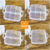 LZYMSZ 3-Tier Transparent Adjustable Stackable Compartment Slot Plastic Storage Box,